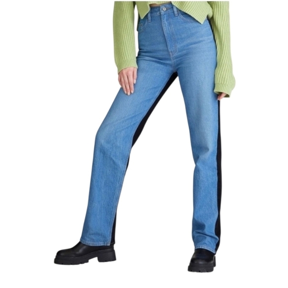 89 PACSUN TWO TONE 90S BOYFRIEND JEANS WOMEN'S SIZE 26 - Picture 1 of 7